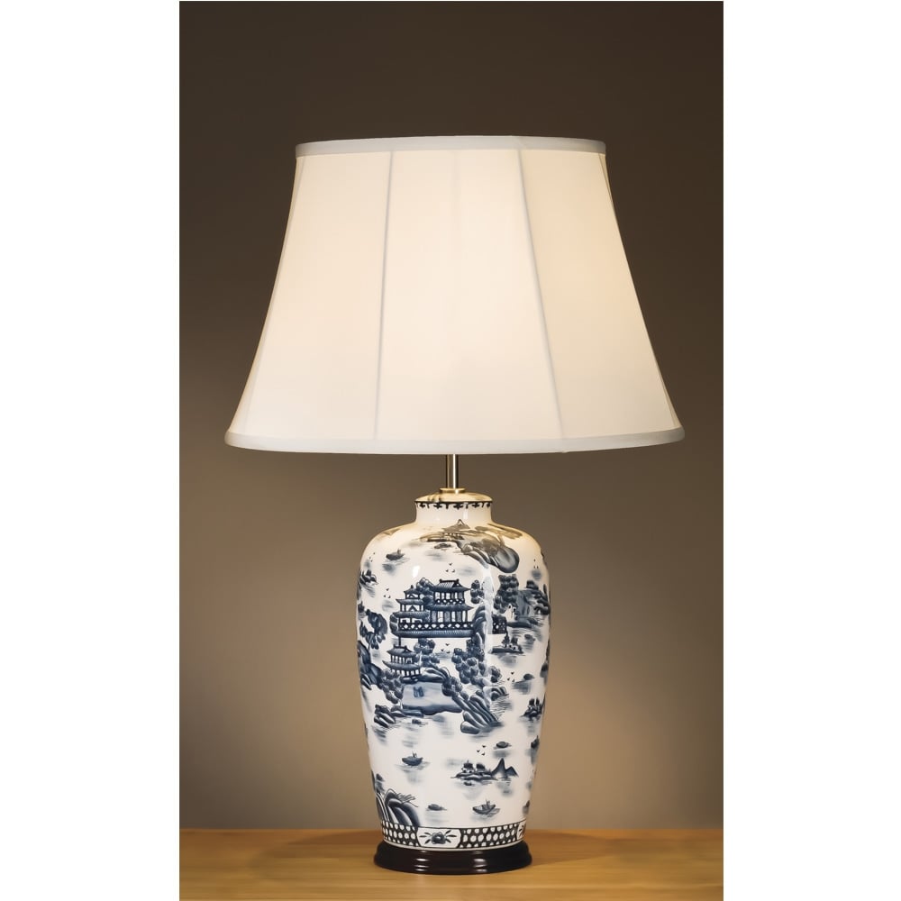 Elstead Blue Traditional Single Table Lamp - Blue