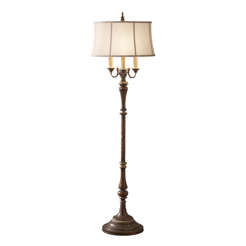 Feiss Gibson Single Floor Lamp - Cambridge Crackle