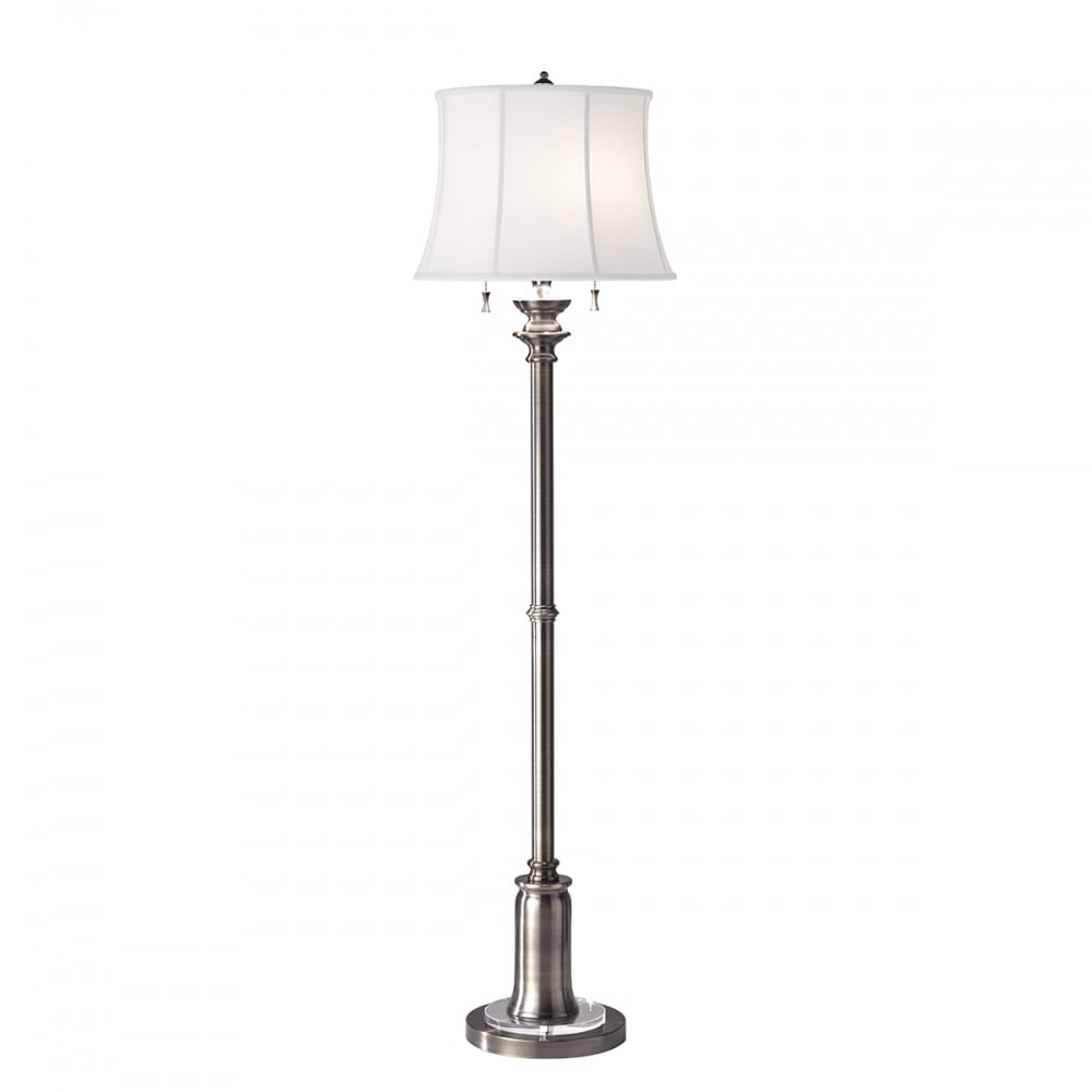 Feiss Stateroom 2 Light Floor Lamp - Antique Nickel