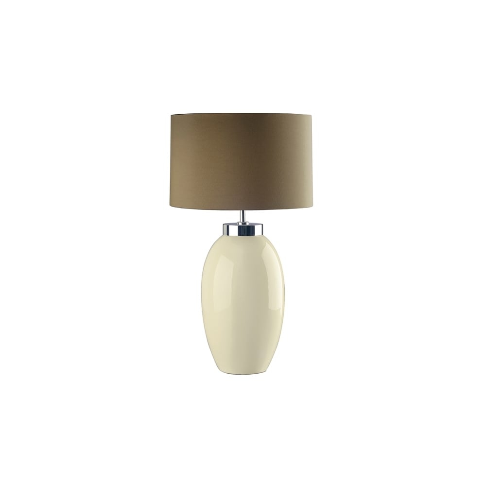 Elstead Victor Single Large Table Lamp - Cream