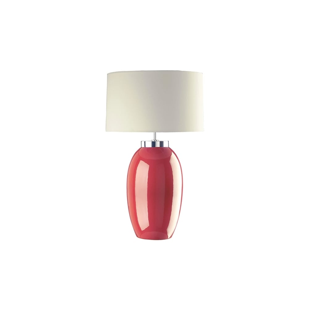 Elstead Victor Single Large Table Lamp - Red