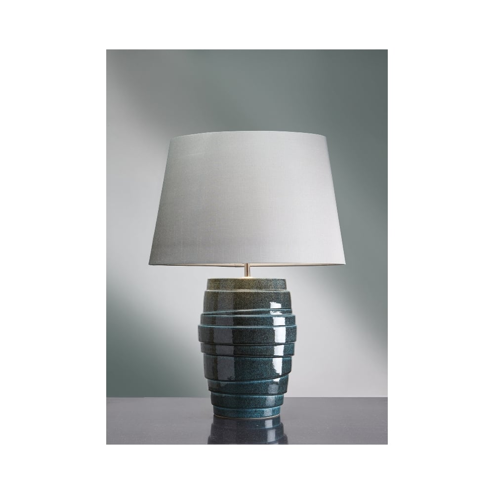 Elstead Neptune Single Table Lamp - Blue Glaze