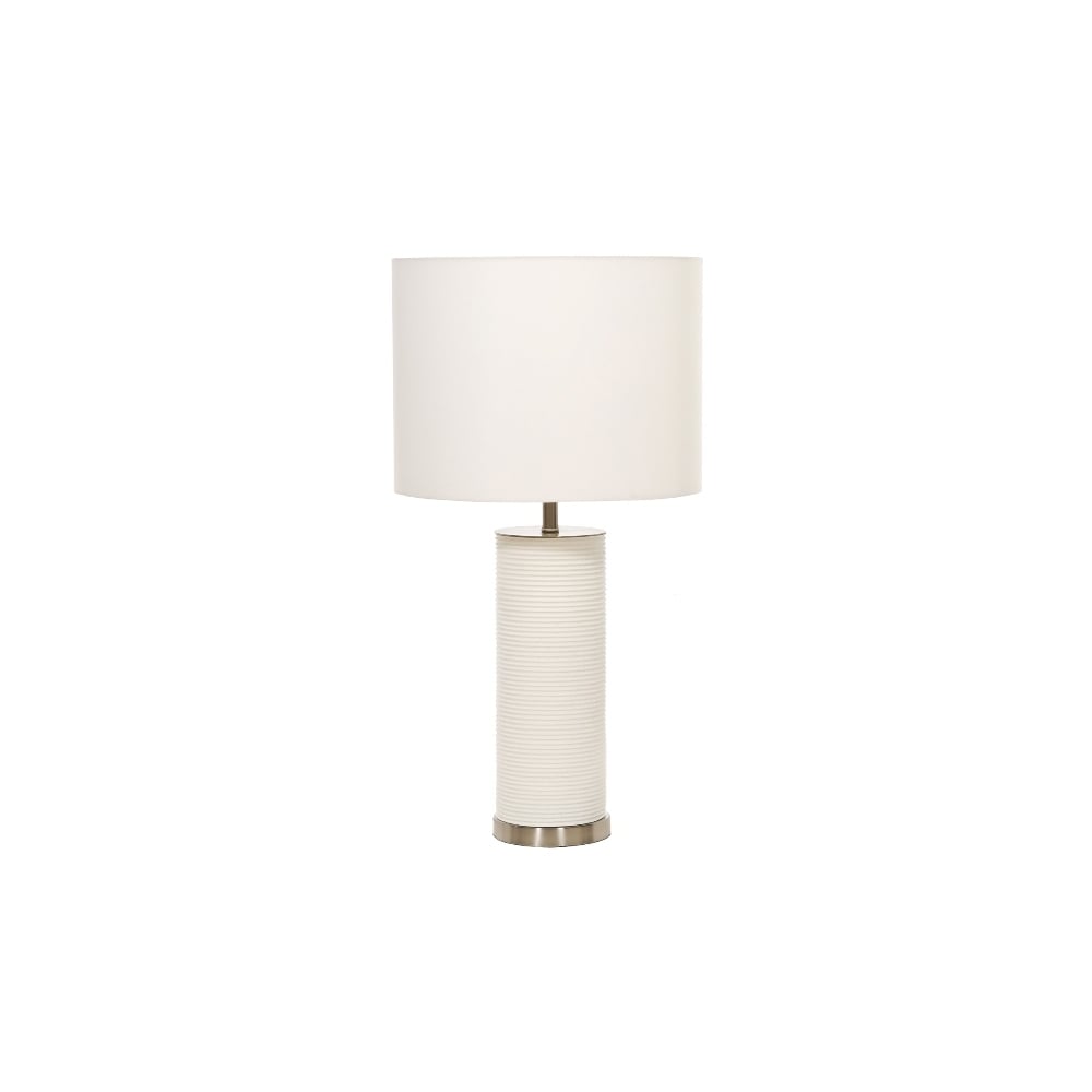 Elstead Ripple Single Table Lamp - White