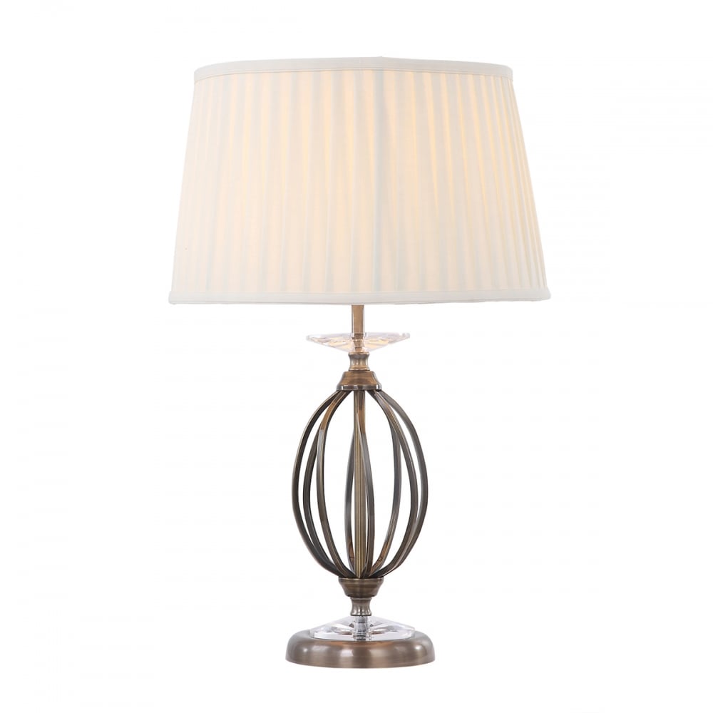 Elstead Aegean Single Table Lamp - Aged Brass