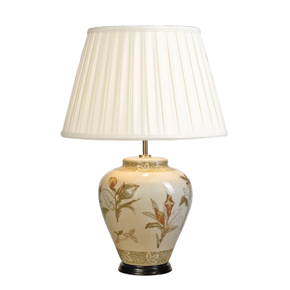 Elstead Arum Single Table Lamp - Aged Brass