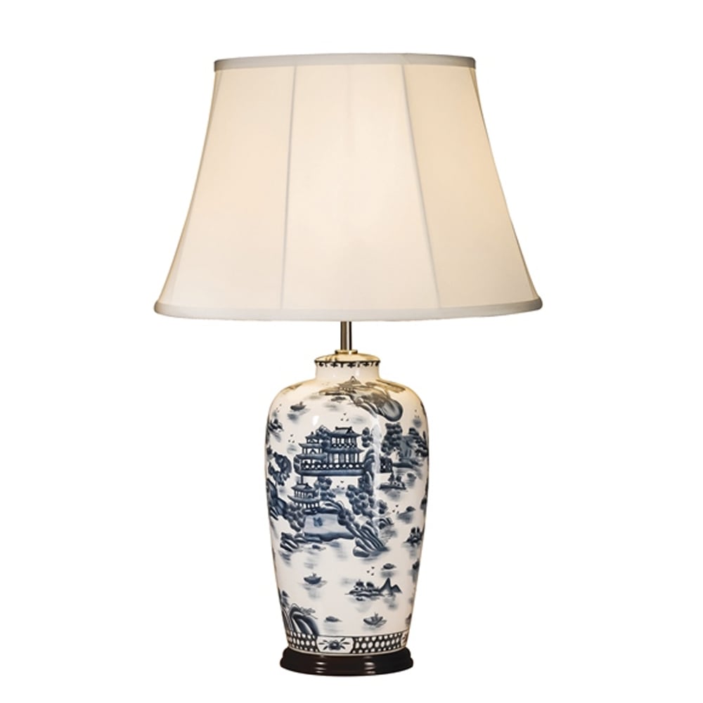 Elstead Blue Traditional Single Table Lamp - Blue