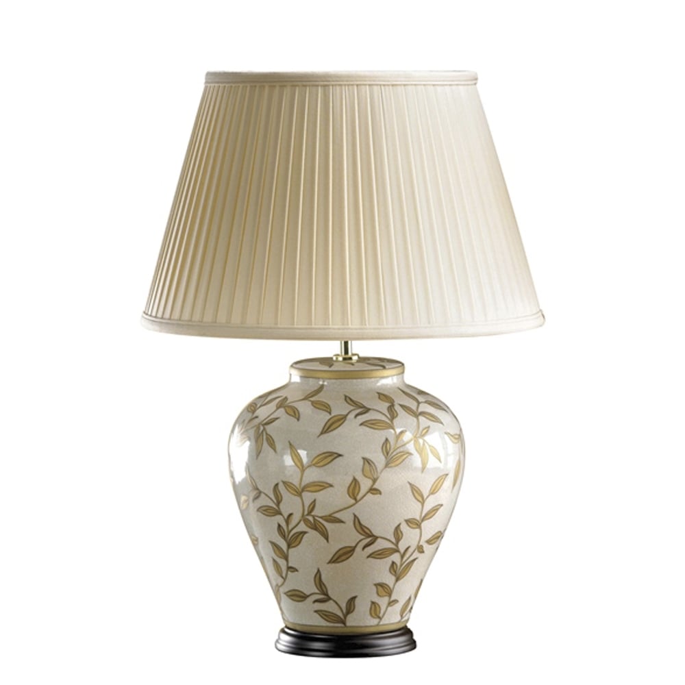 Elstead Leaves Single Table Lamp - Brown & Gold