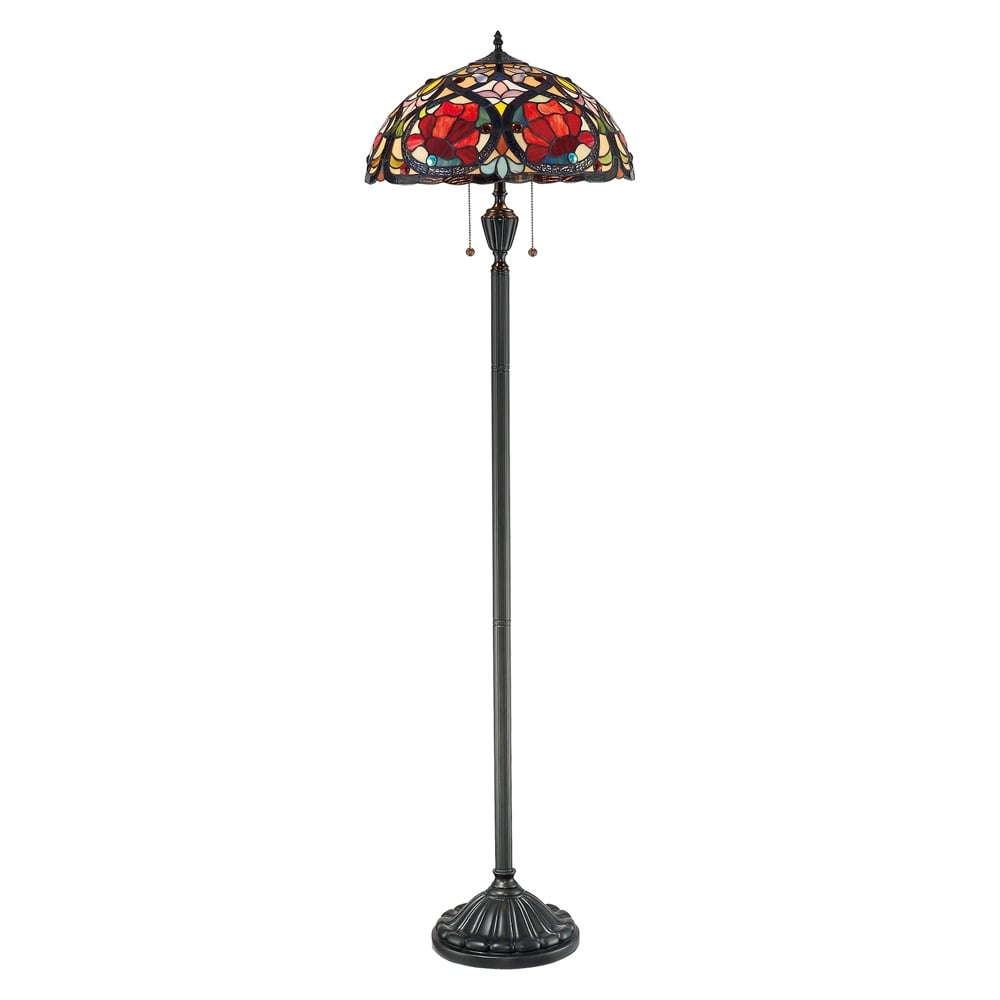 Quoizel Larissa 2 Light Floor Lamp - Vintage Bronze