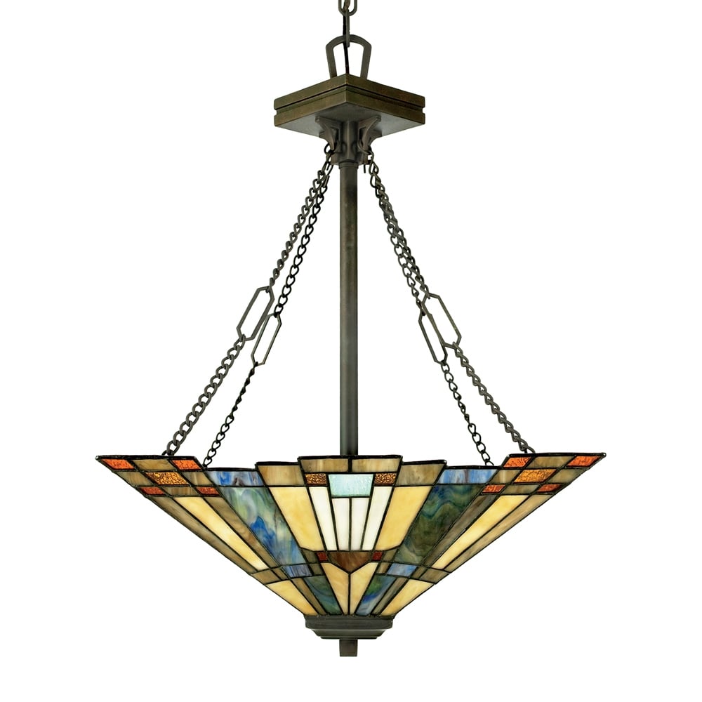 Quoizel Inglenook 3 Light Inverted Pendant - Valiant Bronze