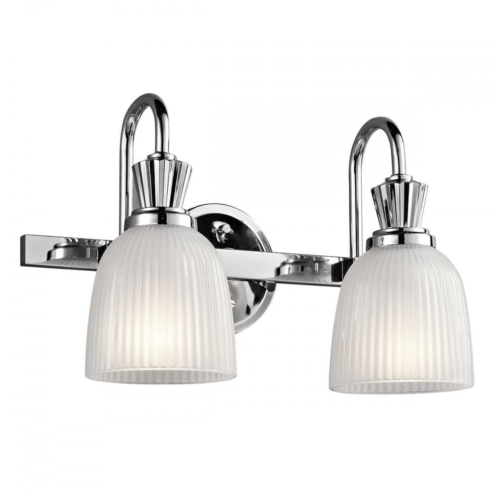 Kichler Cora 2 Light Bathroom Wall Light - Polished Chrome