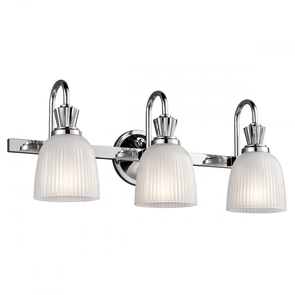 Kichler Cora 3 Light Bathroom Wall Light - Polished Chrome
