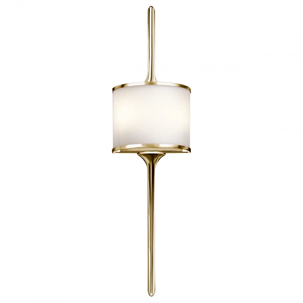 Kichler Mona 2 Light Large Bathroom Wall Light - Polished Brass