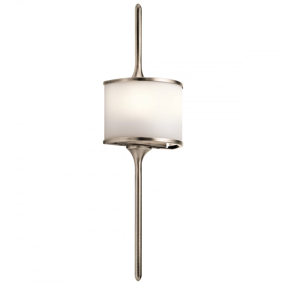 Kichler Mona 2 Light Small Bathroom Wall Light - Classic Pewter