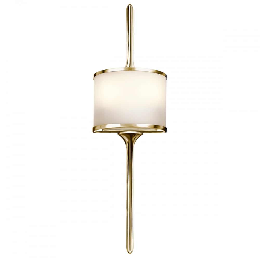 Kichler Mona 2 Light Small Bathroom Wall Light - Polished Brass