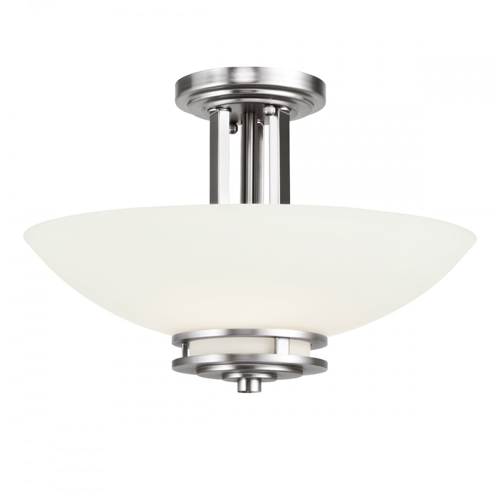 Kichler Hendrik 3 Light Bathroom Semi-Flush Fitting - Polished Chrome