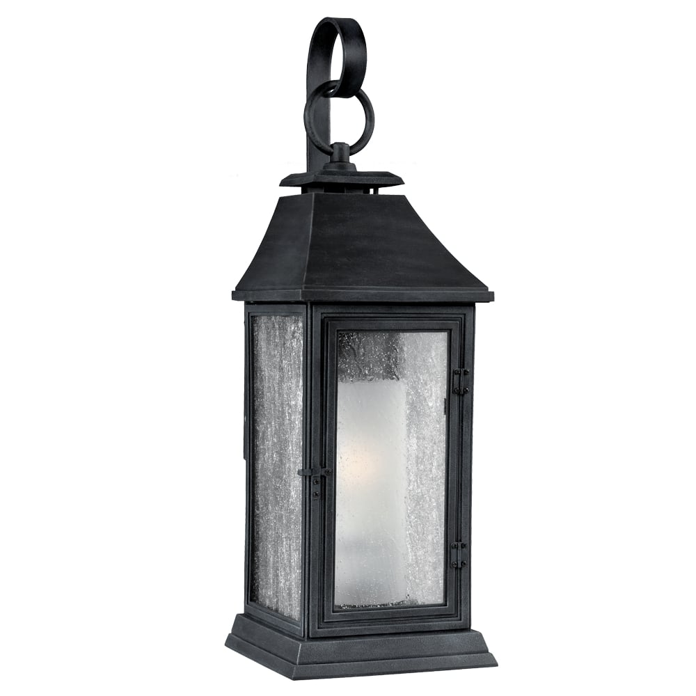Feiss Shepherd 2 Light Medium Wall Lantern - Dark Weathered Zinc