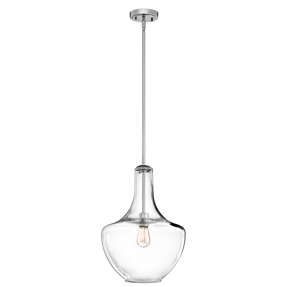 Kichler Everly Single Medium Pendant - Chrome