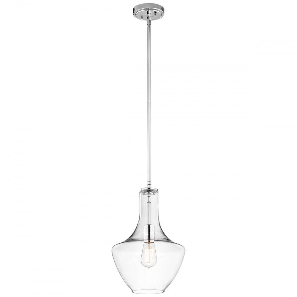 Kichler Everly Single Small Pendant - Chrome