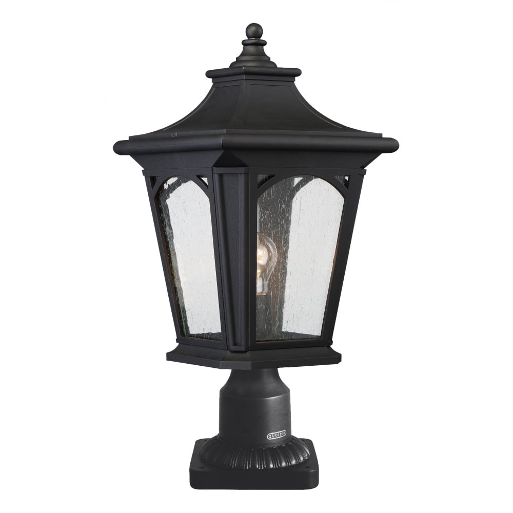 Quoizel Bedford Single Medium Pedestal Lantern - Mystic Black