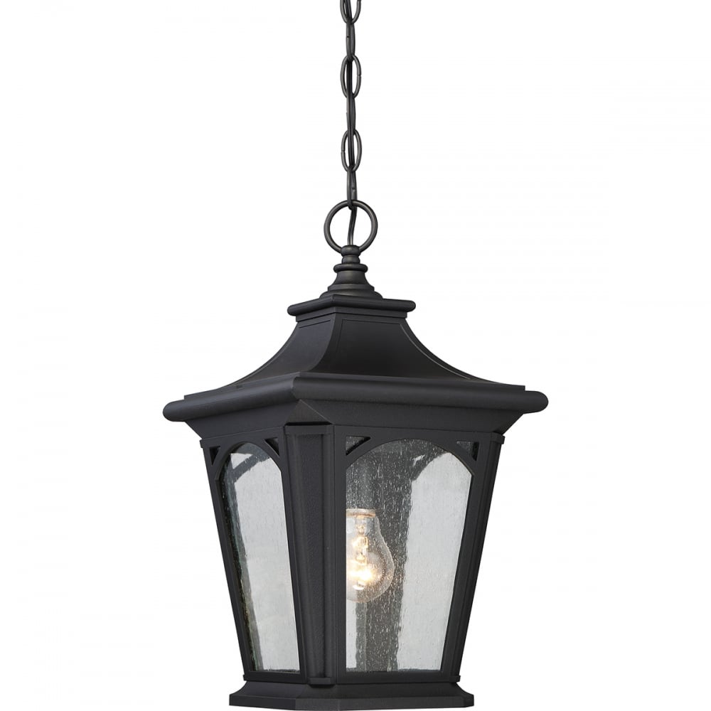 Quoizel Bedford Single Small Chain Lantern - Mystic Black