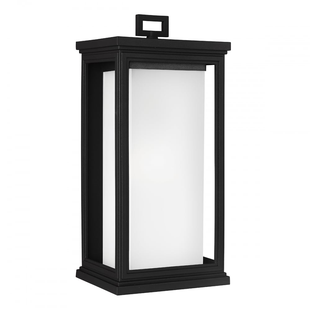 Feiss Roscoe Single Large Wall Lantern - Textured Black