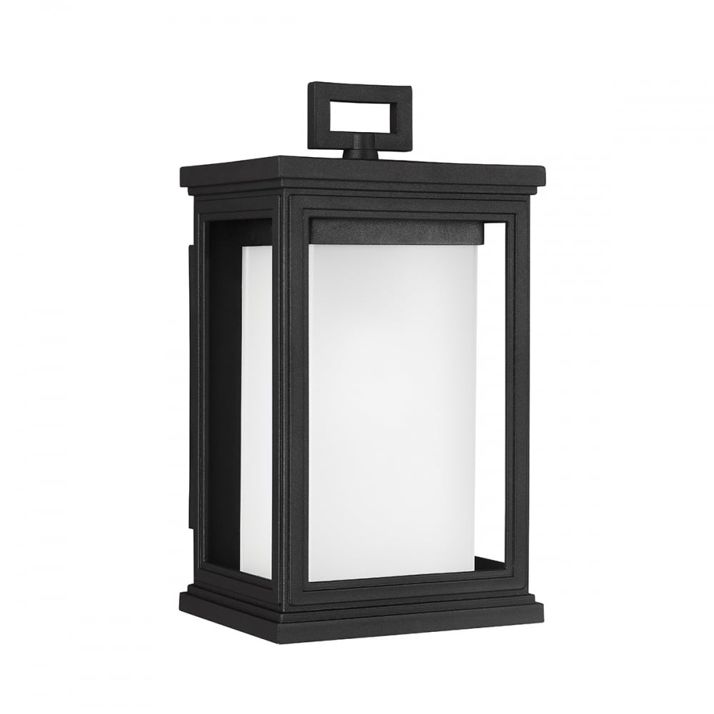 Feiss Roscoe Single Small Wall Lantern - Textured Black