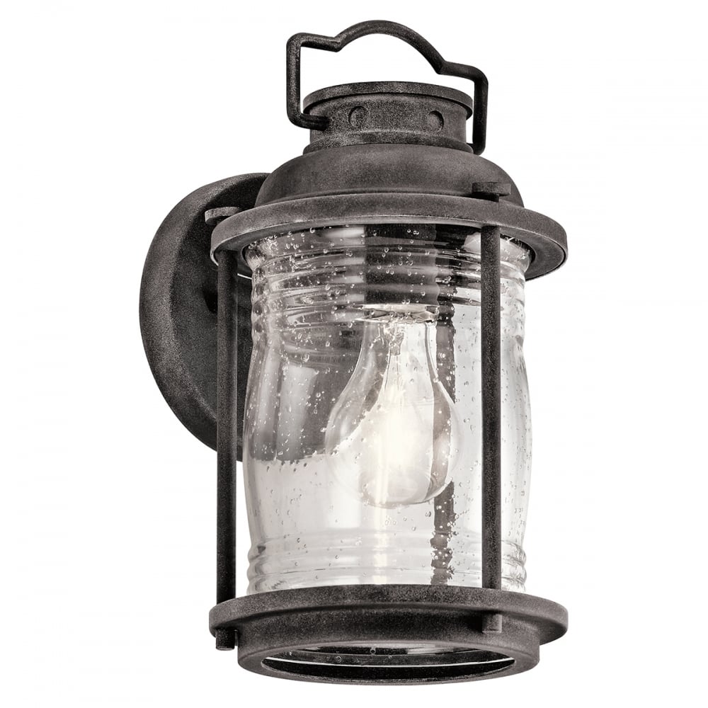 Kichler Ashland Bay Single Small Wall Lantern - Weathered Zinc