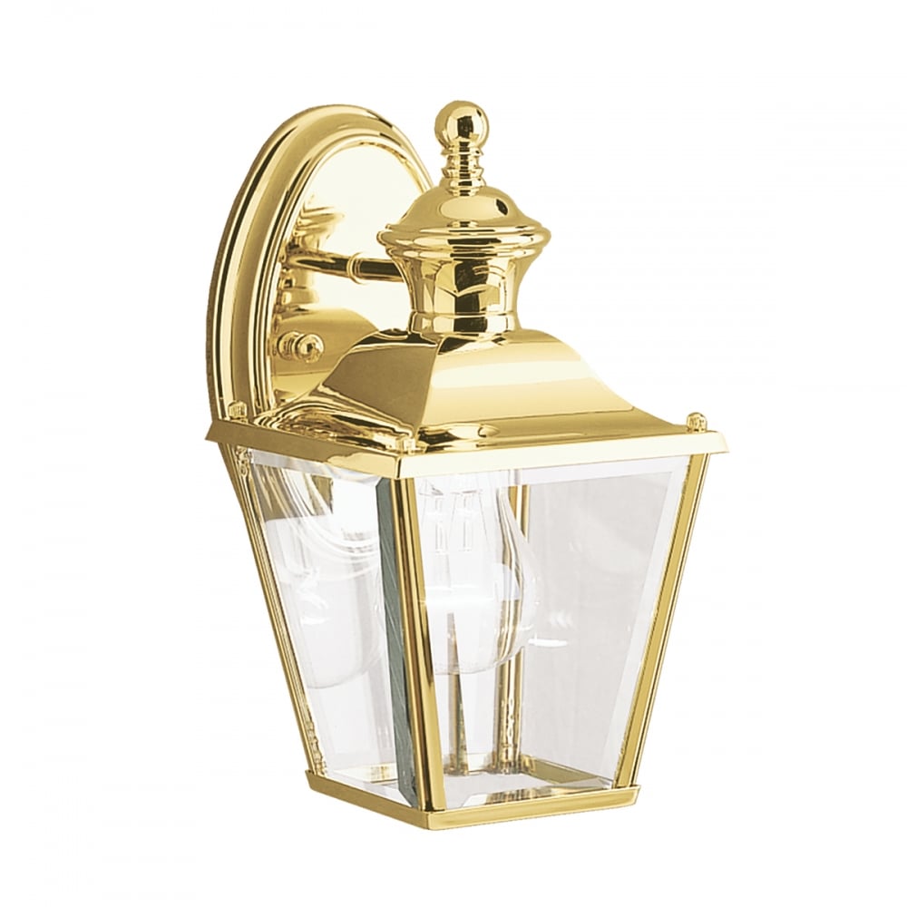 Kichler Bay Shore Single Small Outdoor Wall Light - Polished Brass