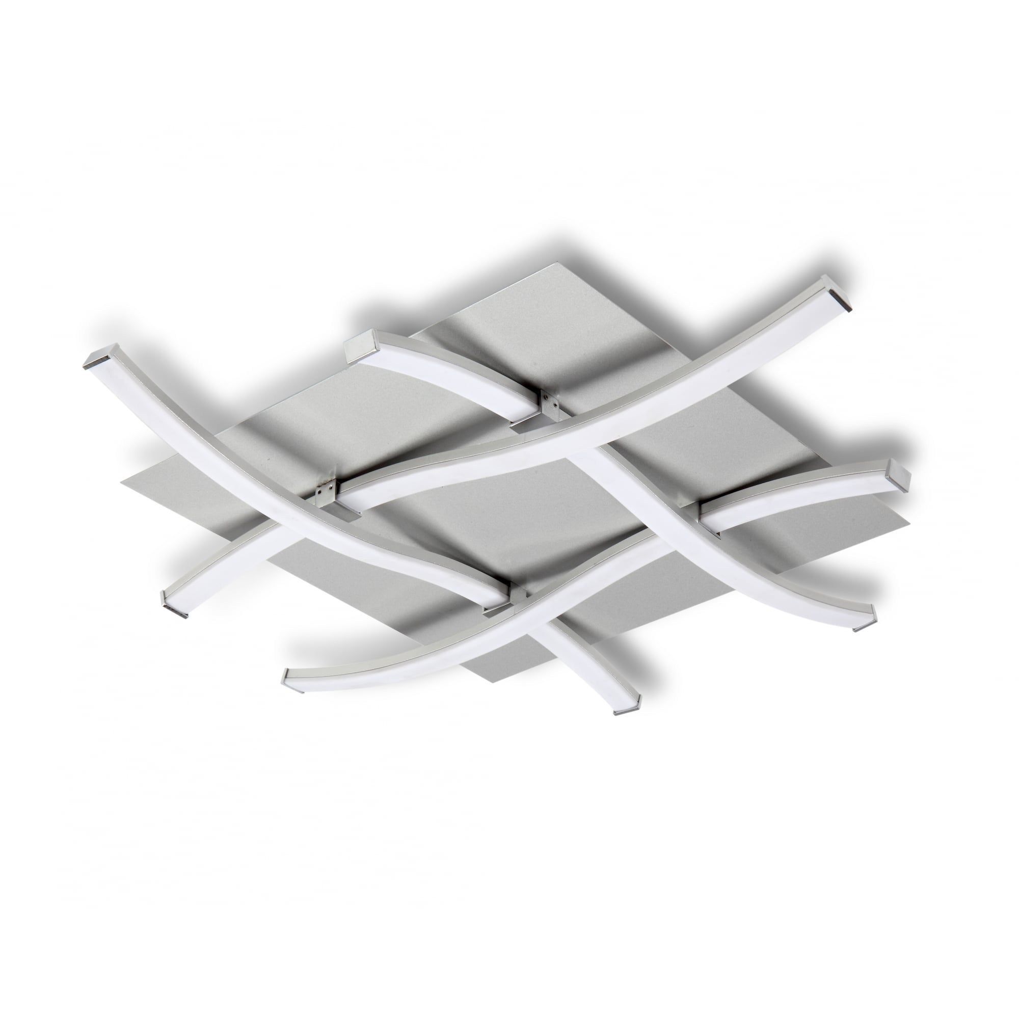 Mantra Nur LED Flush ceiling - Polished chrome, silver, frosted acrylic