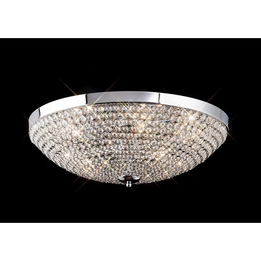 Diyas IL30188 Ava Ceiling 6 Light Polished Chrome/Crystal.