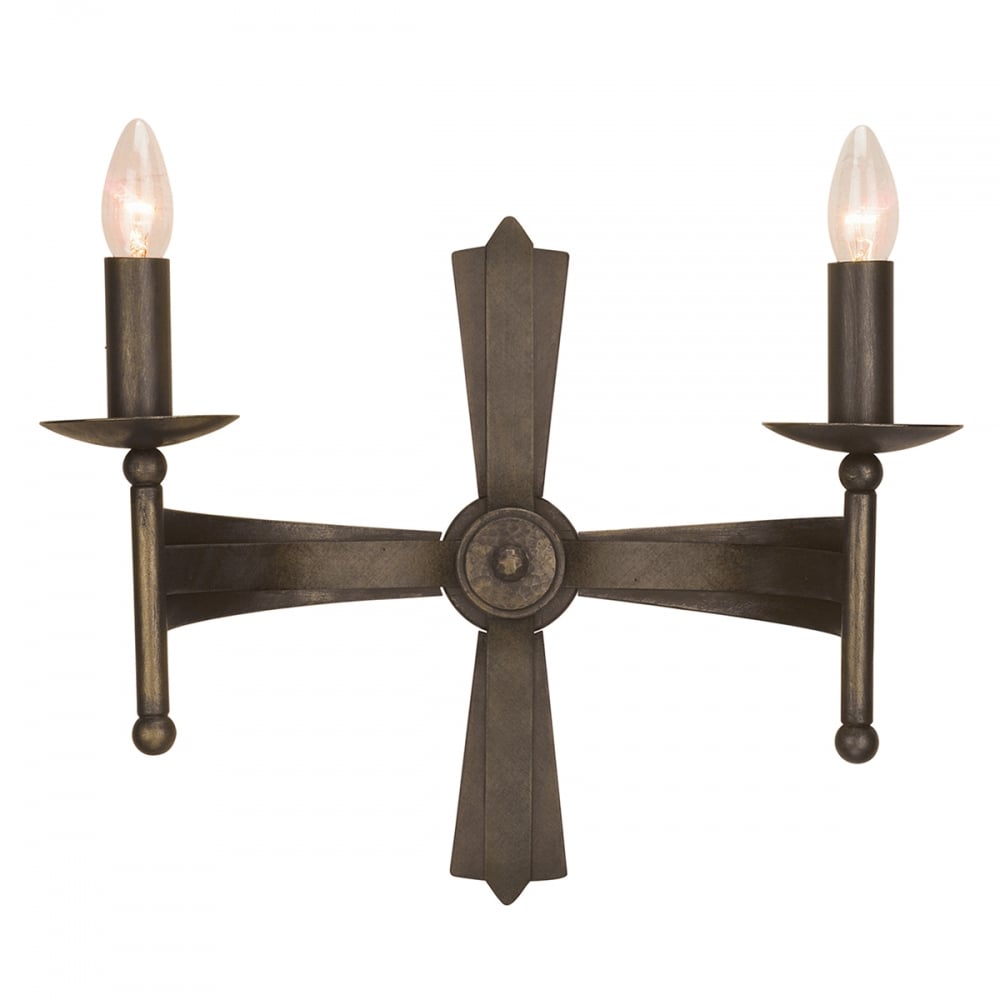 Elstead Cromwell 2 Light Wall Light - Old Bronze