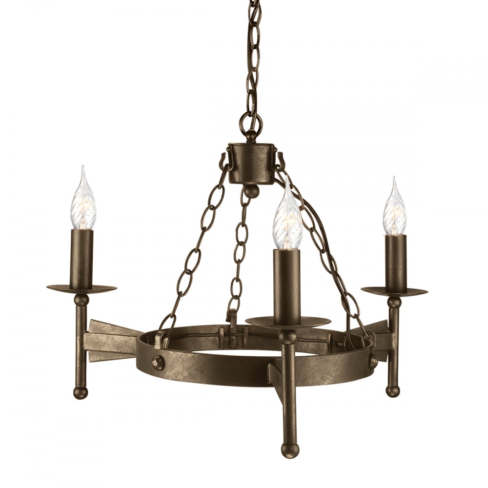 Elstead Cromwell 3 Light Chandelier - Old Bronze