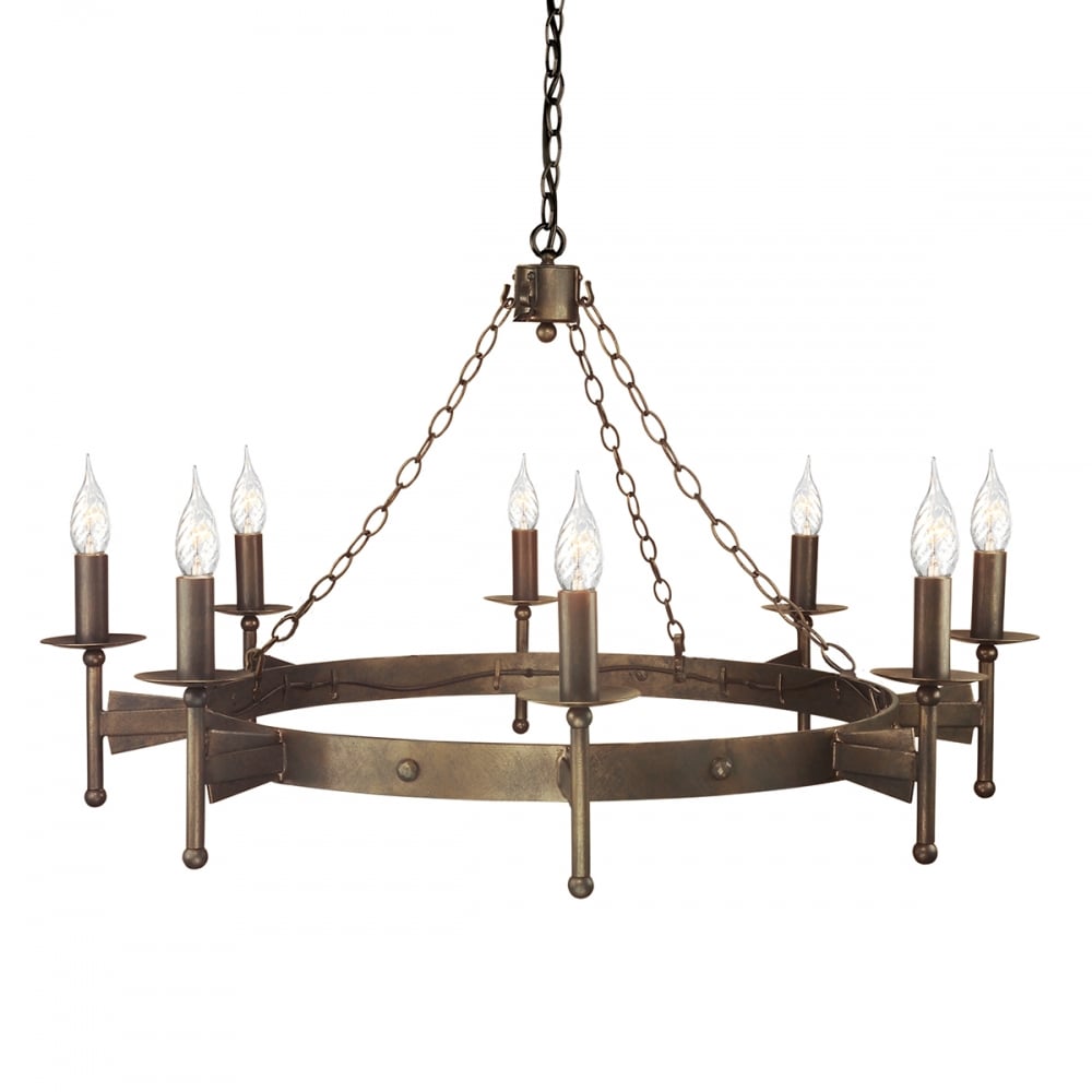 Elstead Cromwell 8 Light Chandelier - Old Bronze