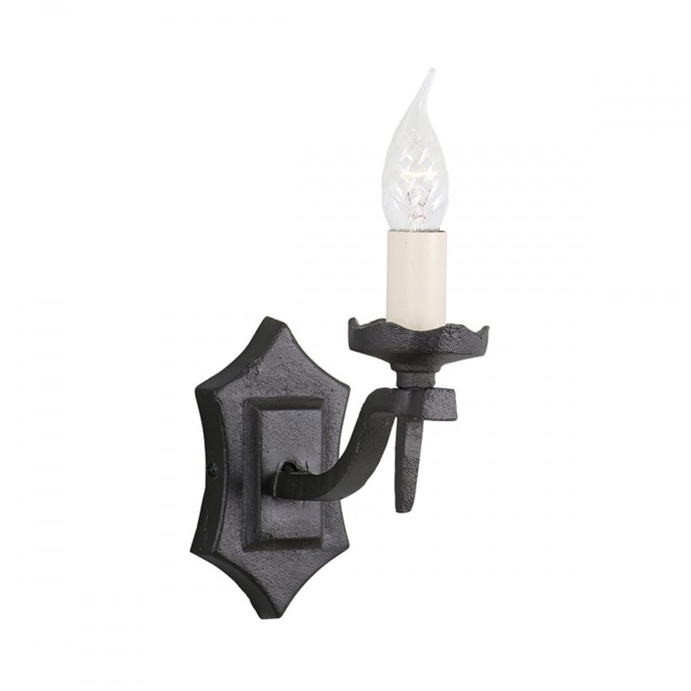 Elstead Rectory Single Wall Light - Black