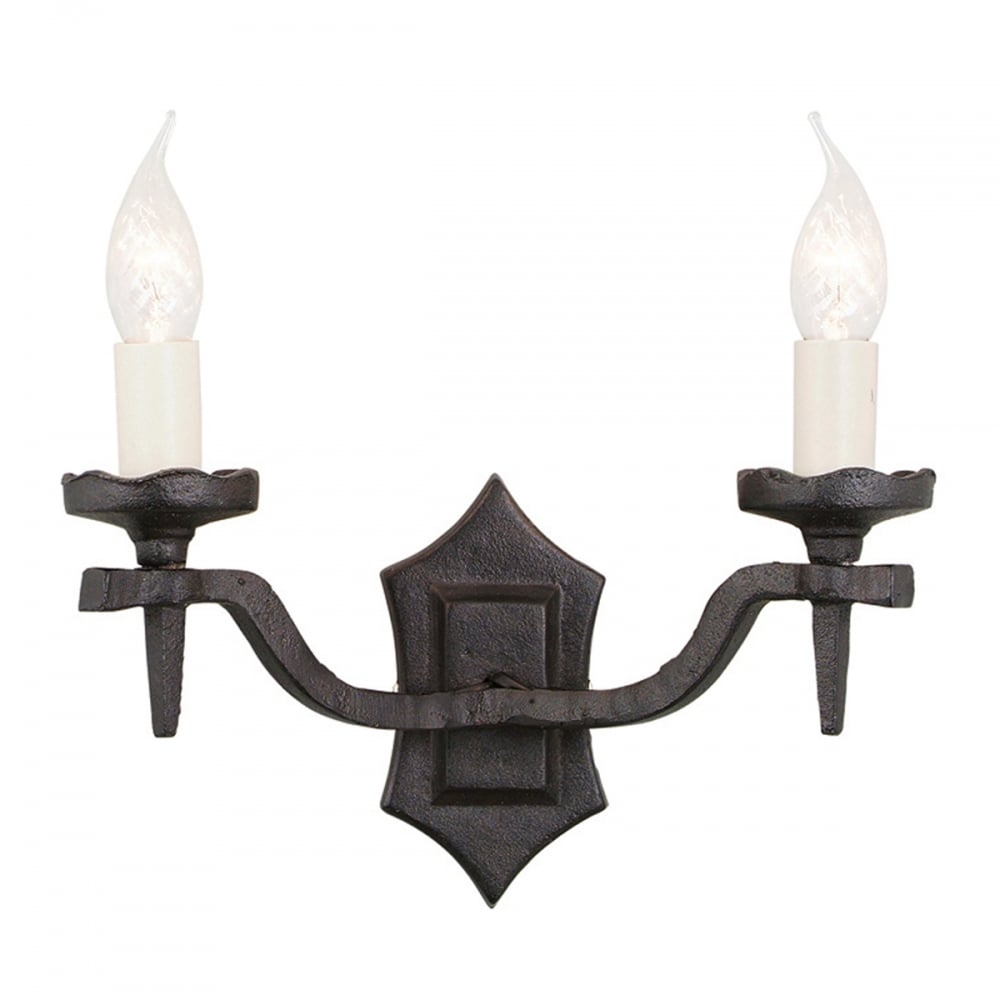 Elstead Rectory 2 Light Wall Light - Black