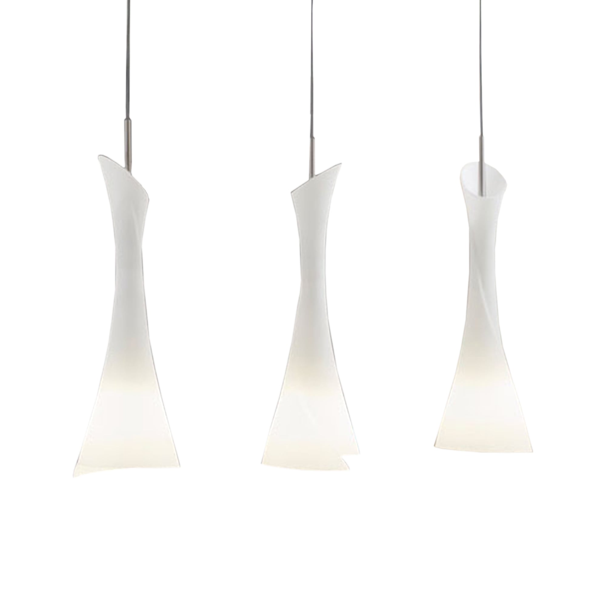 Mantra Zack 3 Light Linear Pendant - Satin Nickel