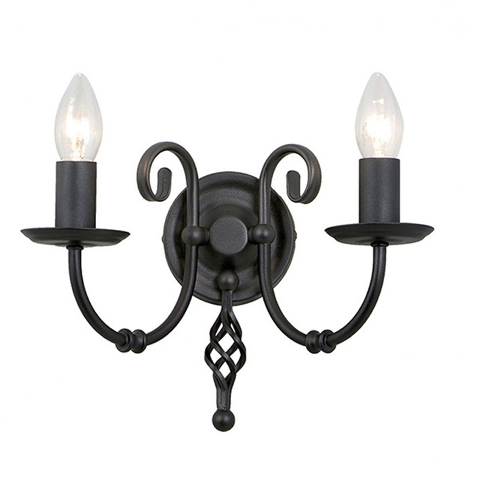 Elstead Artisan 2 Light Wall Light - Black