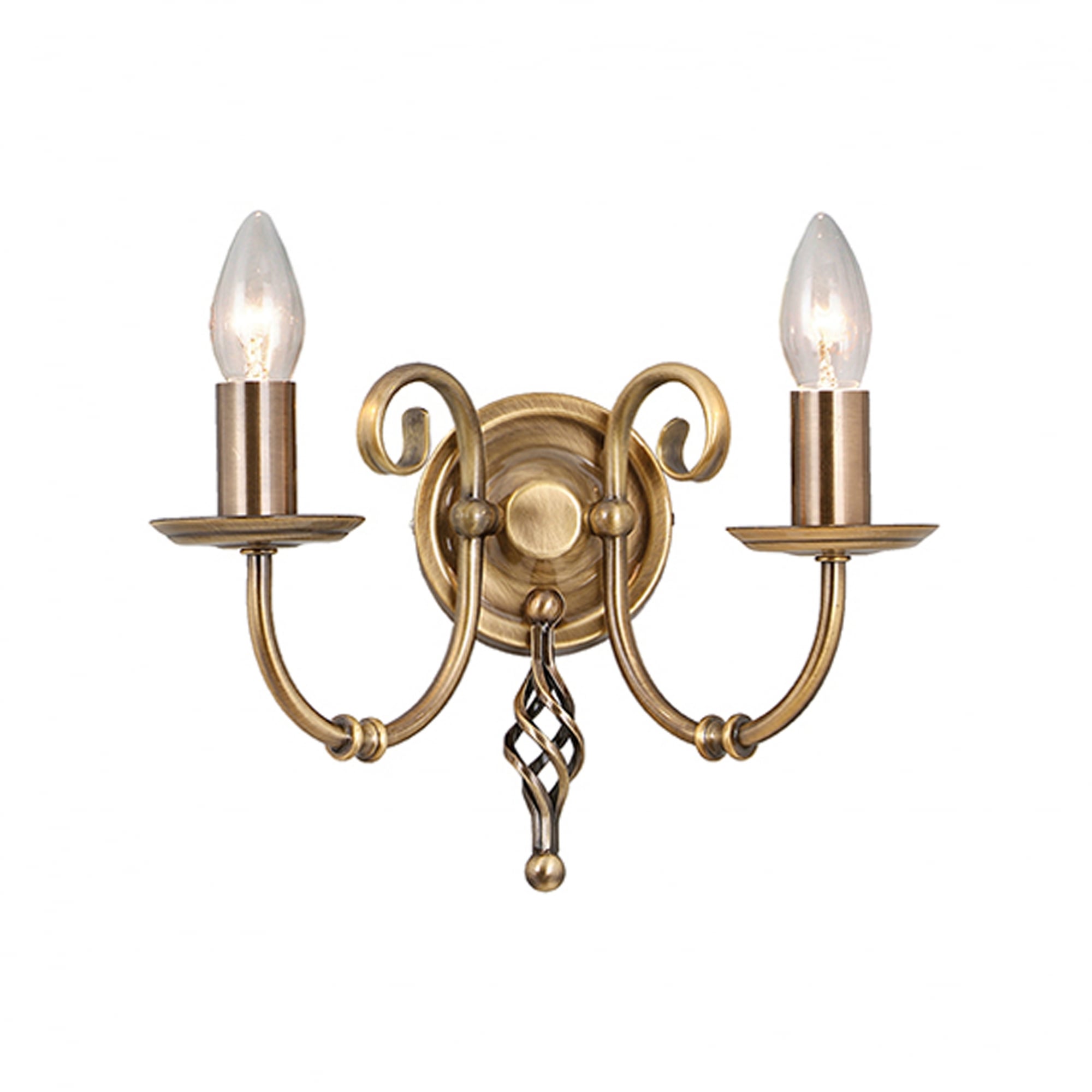 Elstead Artisan 2 Light Wall Light - Aged Brass