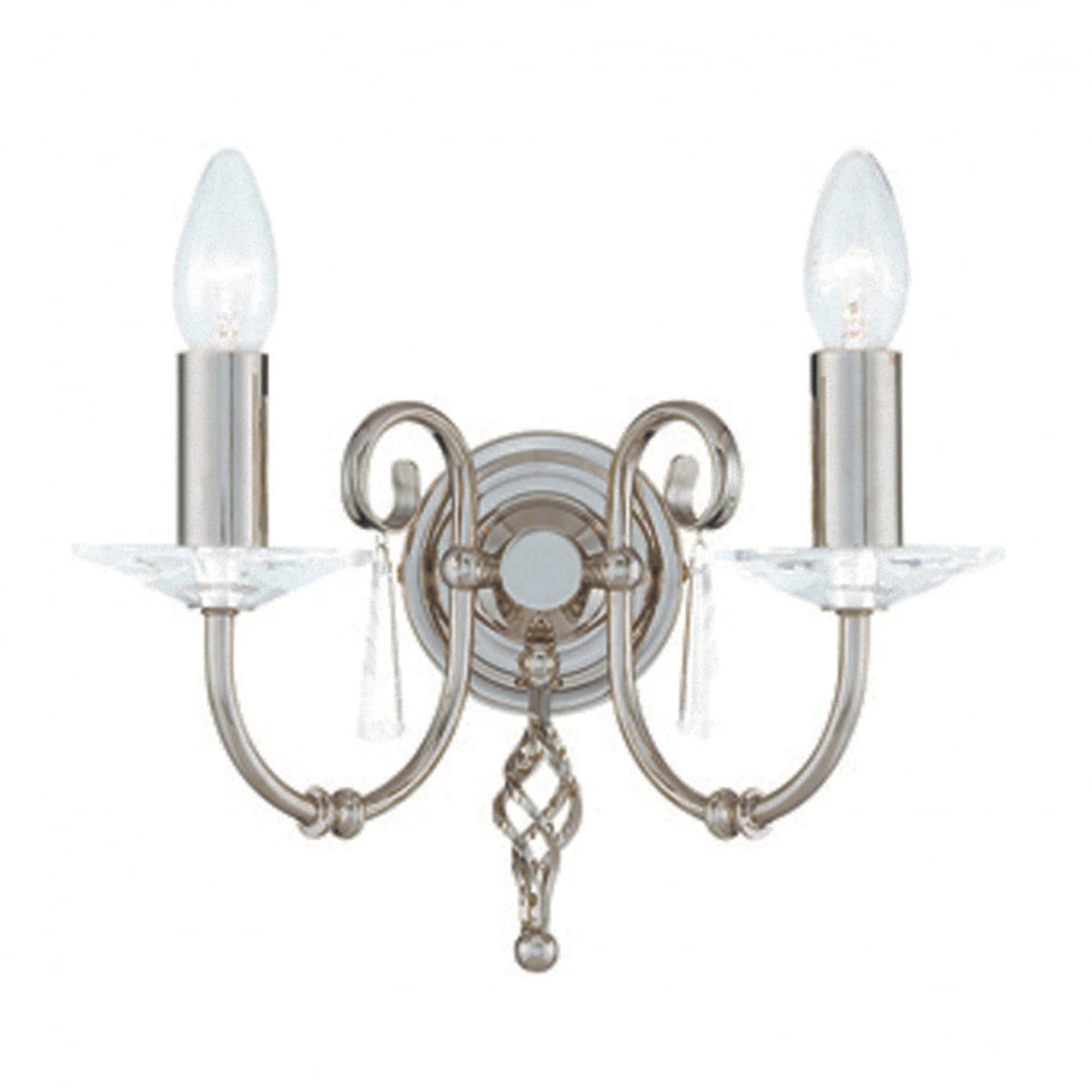 Elstead Aegean 2 Light Wall Light - Polished Nickel