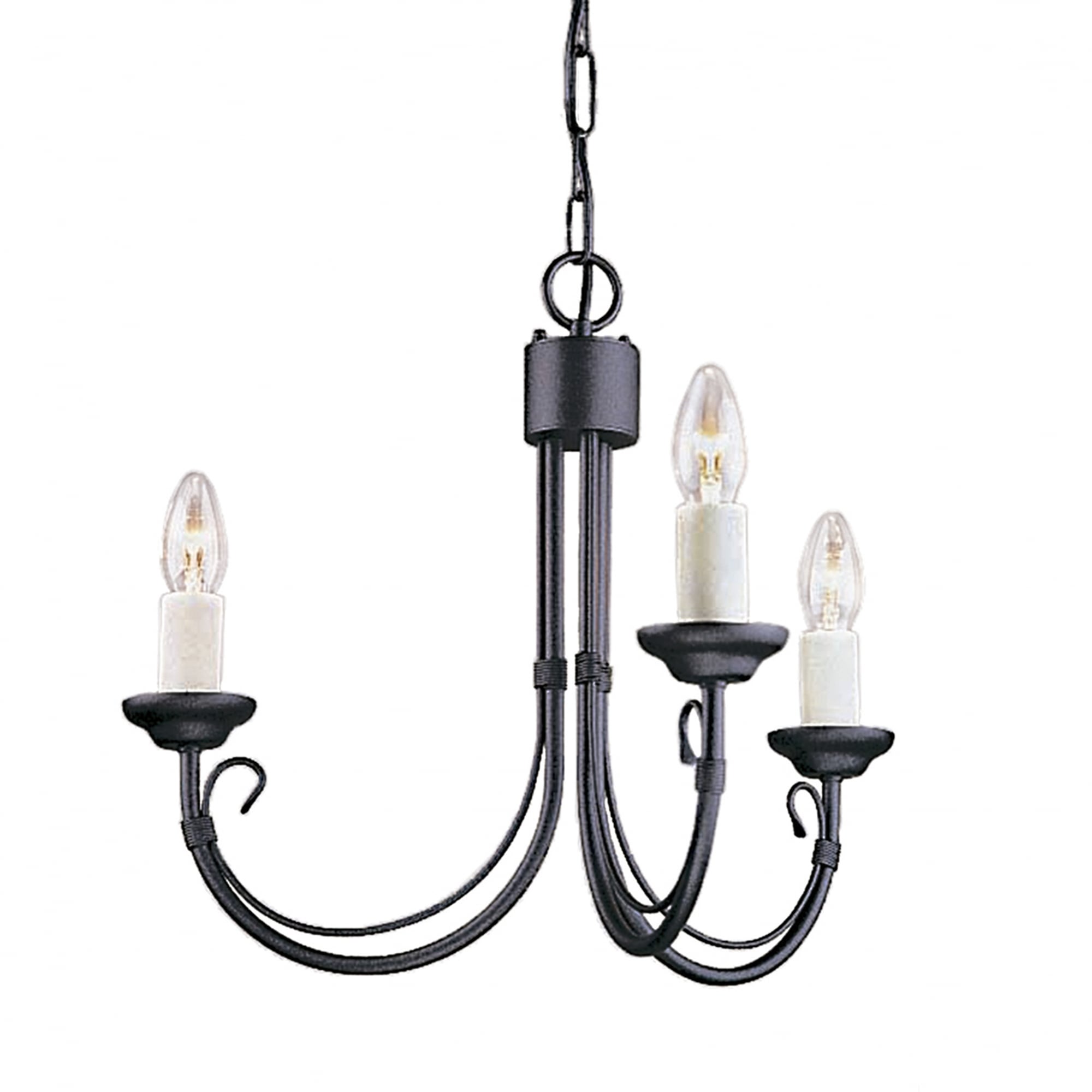 Elstead Chartwell 3 Light Chandelier - Black