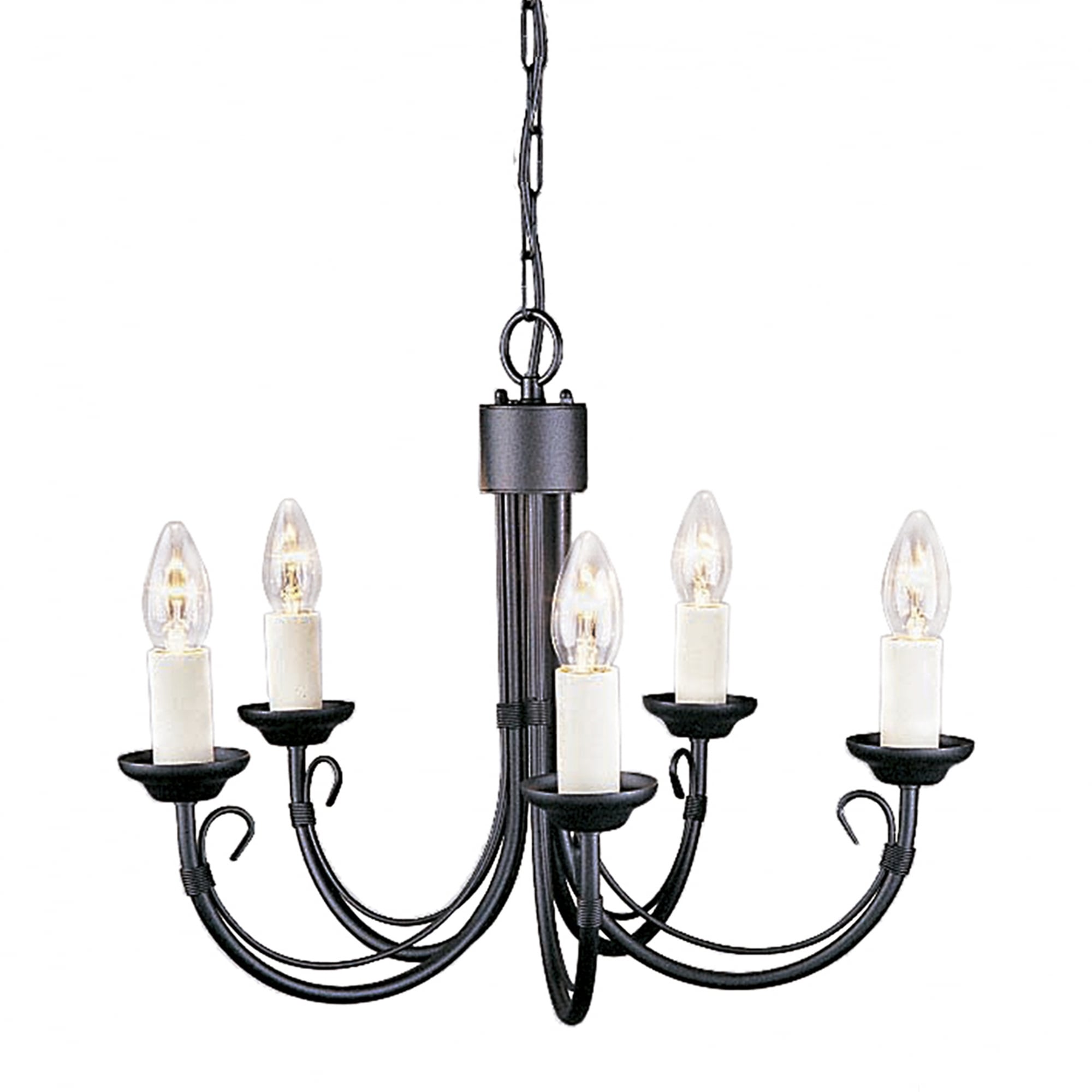 Elstead Chartwell 5 Light Chandelier - Black