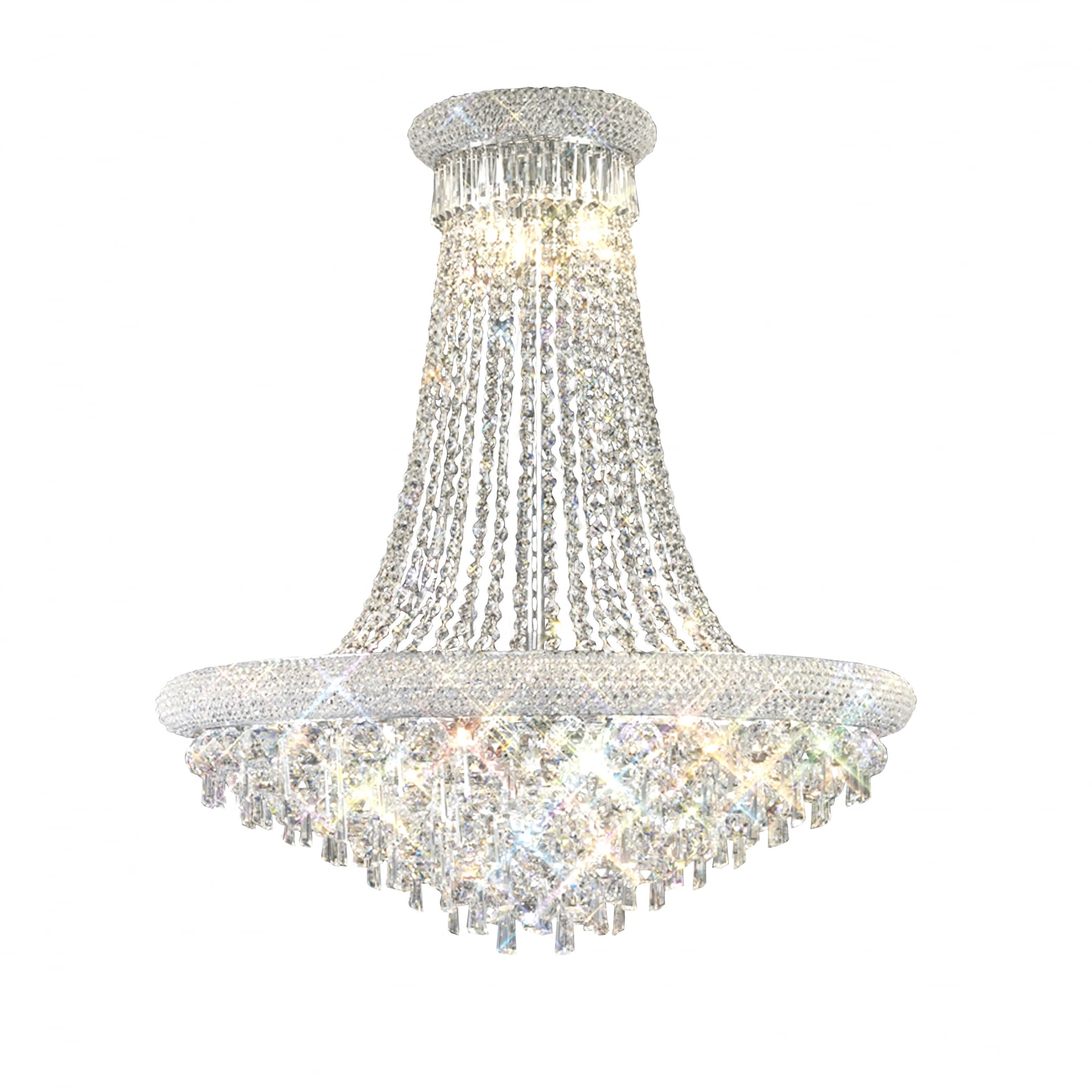 Diyas Alexandra 18 Light Pendant - Polished Chrome & Crystal