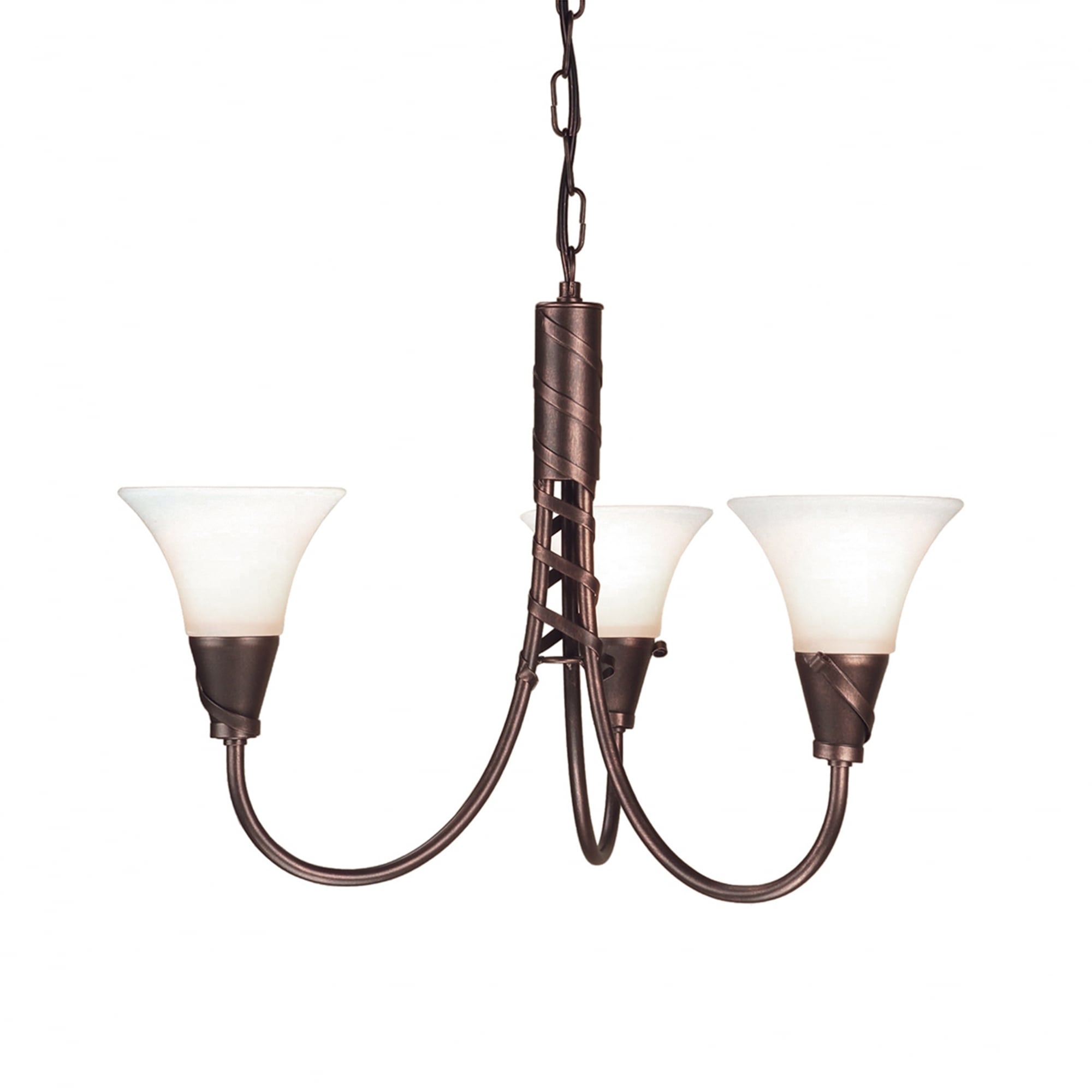 Elstead Emily 3 Light Chandelier - Copper Patina