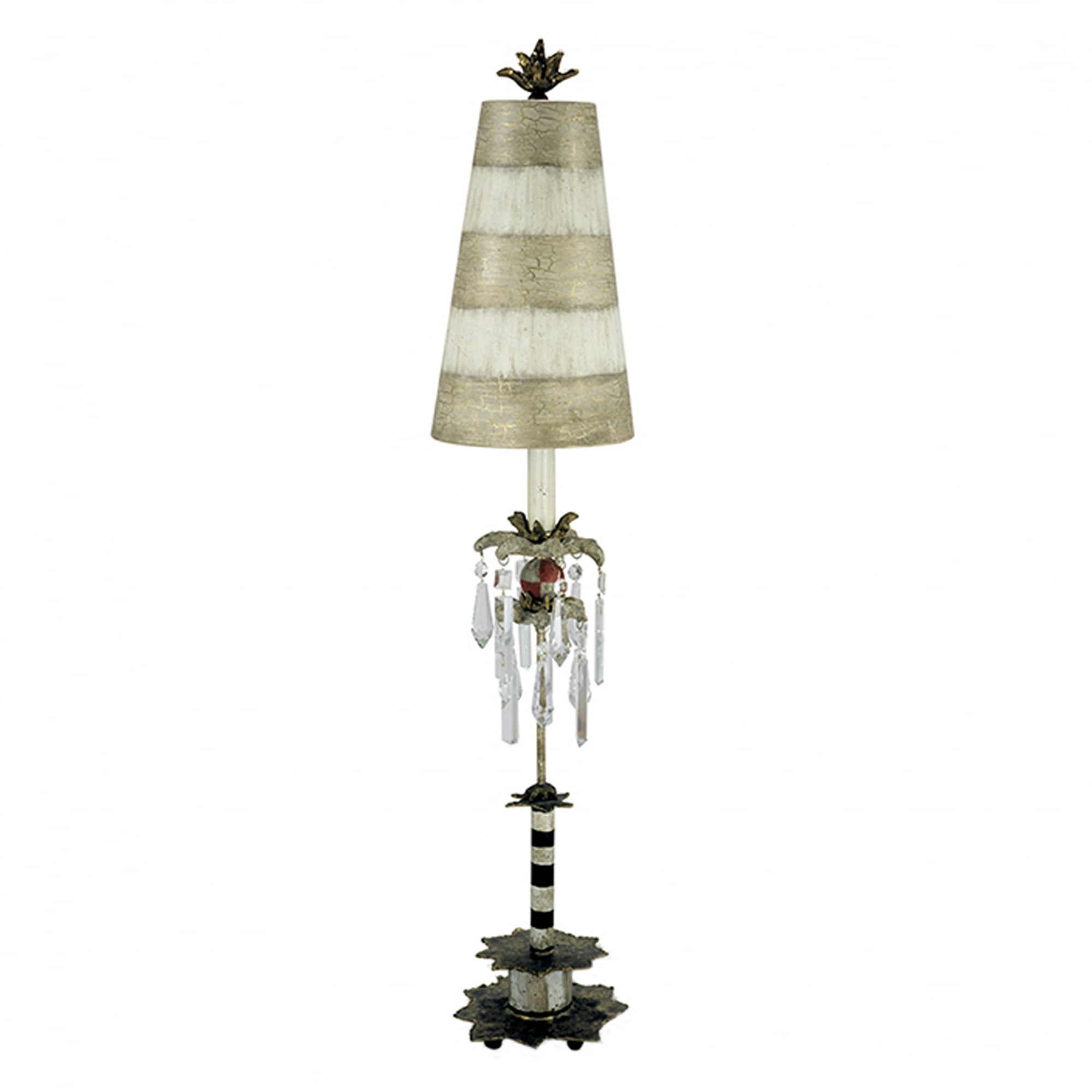 Flambeau Birdland Single Table Lamp - Gold Leaf & Cream