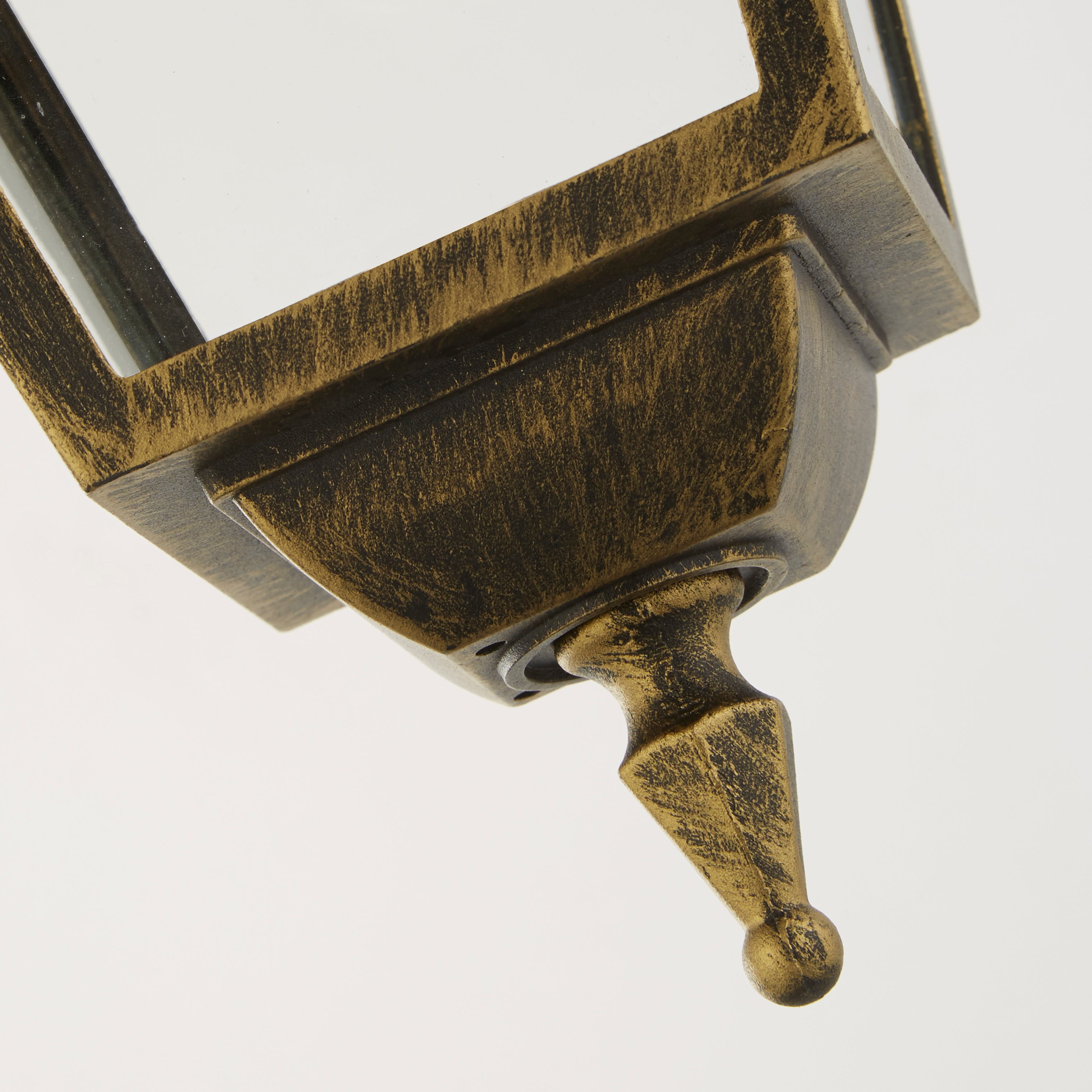 Searchlight Needham Pendant Lantern - Black Gold & Glass - IP44