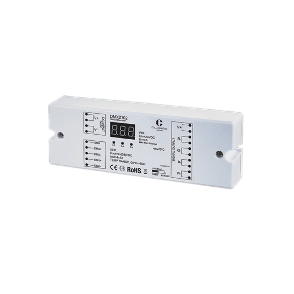 Collingwood DMX2102 IP20 RGBW/RGB DMX Decoder