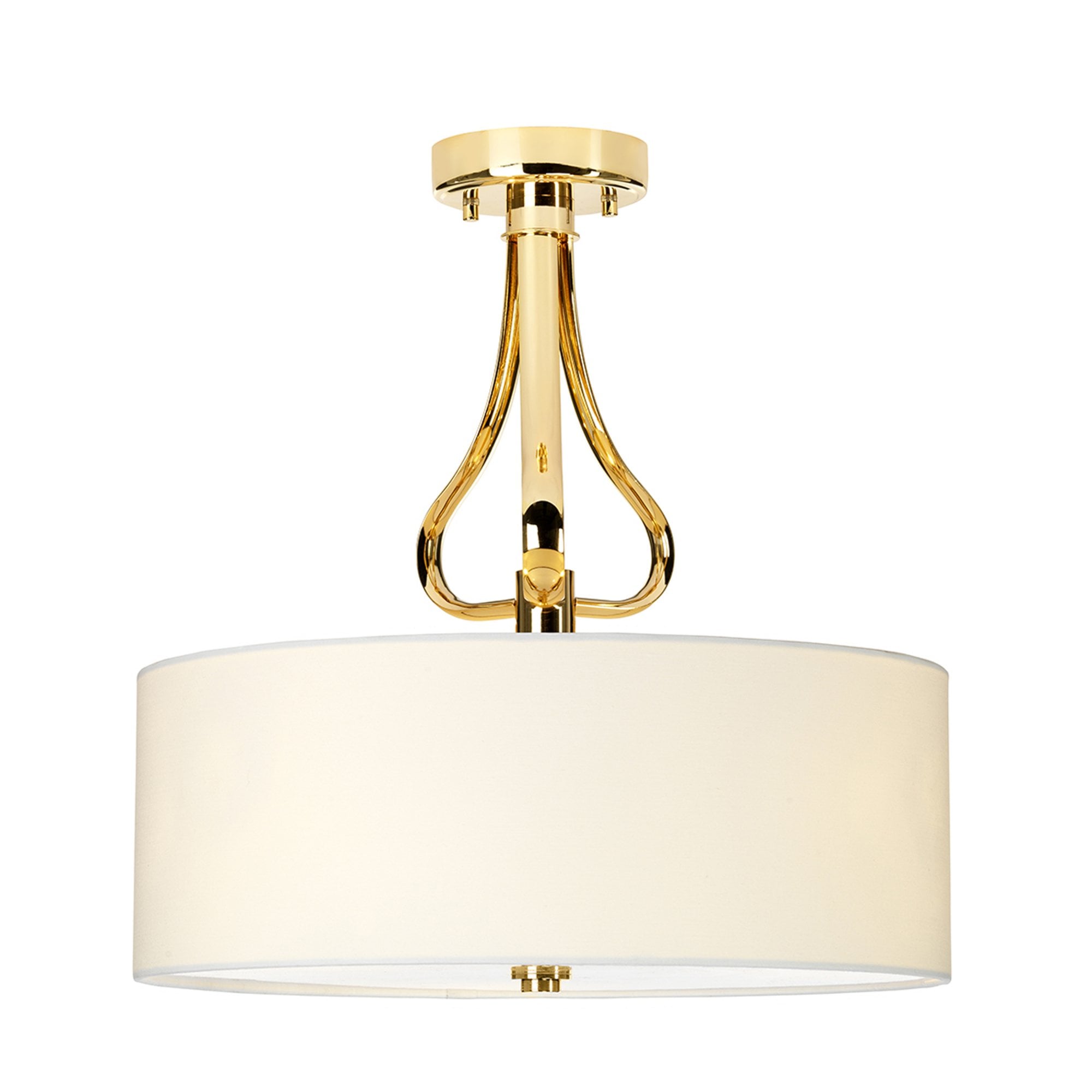 Elstead Falmouth 3 Light Bathroom Semi-Flush Fitting - French Gold