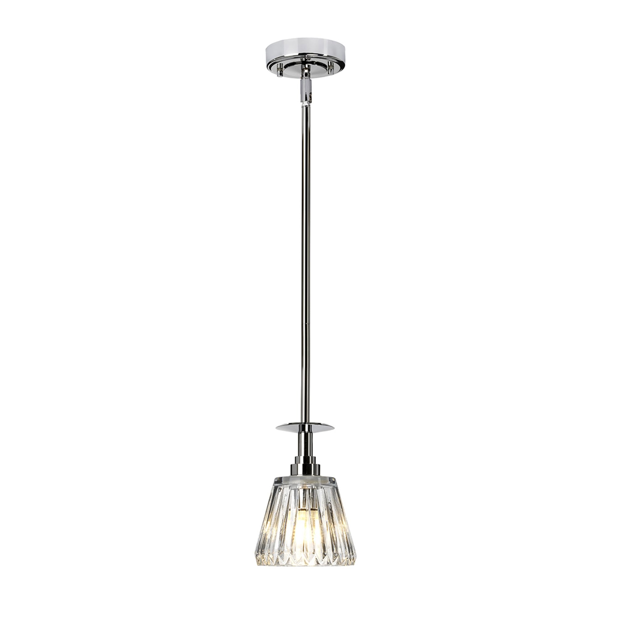 Elstead Agatha Single Bathroom Pendant - Polished Chrome