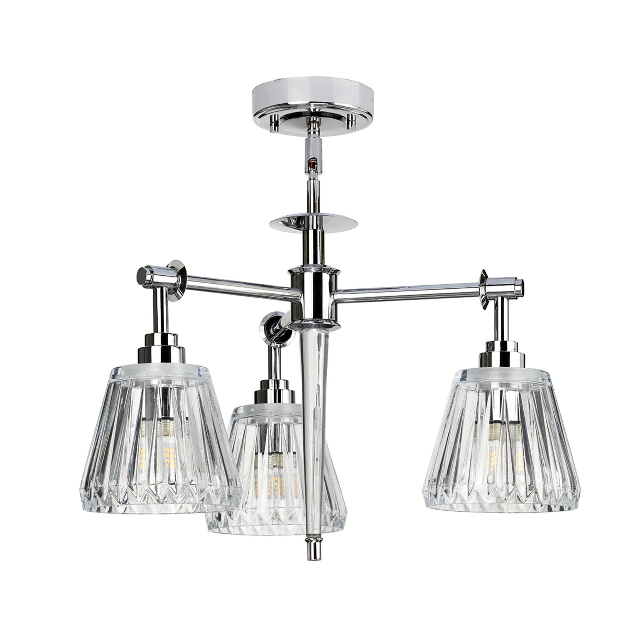 Elstead Agatha 3 Light Bathroom Pendant - Polished Chrome