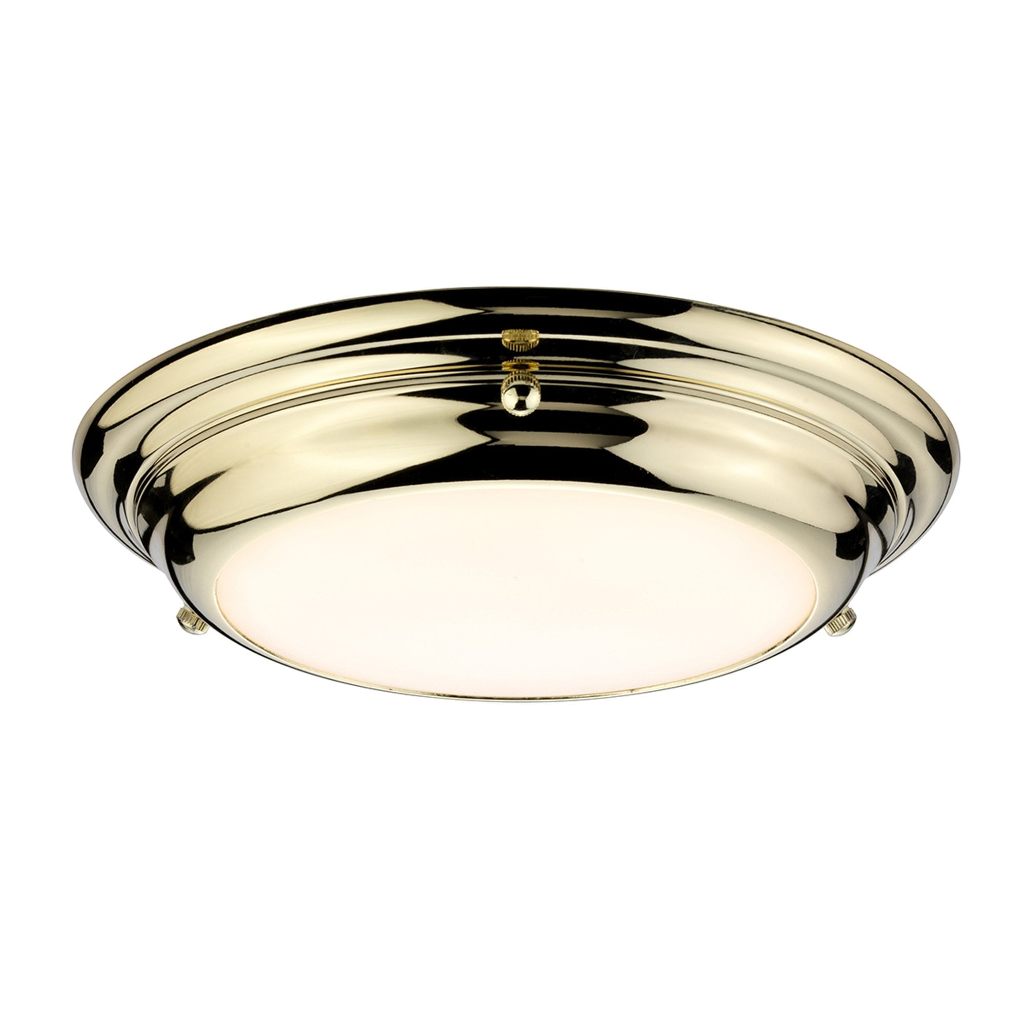 Elstead Welland Single Mini LED Bathroom Flush Light - Polished Brass